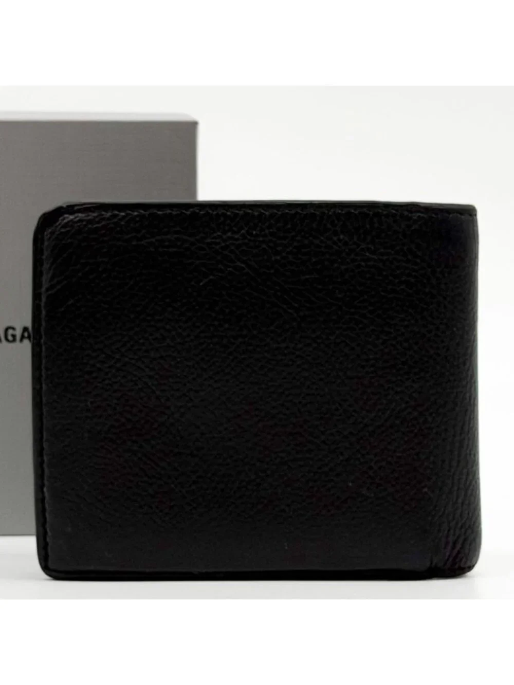 Balenciaga Everyday Bifold Compact Leather Square Black Wallet